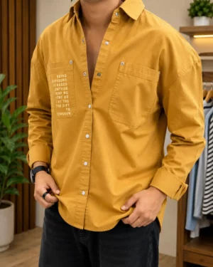 Men’s Solid Casual Shirt | Premium Cotton Blend Full Sleeve Shirt | Smart Casual Fashion Wear