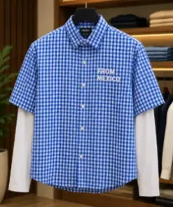 Men’s Checked Layered Shirt | Trendy Casual Checkered Cotton Shirt | Streetwear Fashion Collection