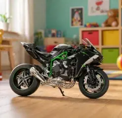 High-Performance RC Super Bike – Black & Green Racing Edition