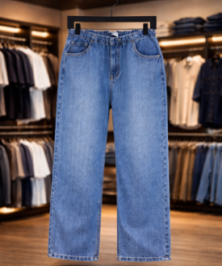 Men’s Baggy Fit Blue Jeans – Premium Denim Wide Leg Pants