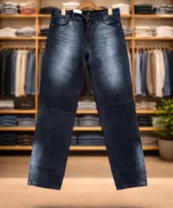 Men’s Premium Black Washed Jeans – Regular Fit Stylish Denim