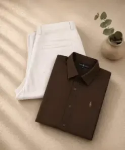 Men’s Formal Shirt & Denim Jeans Combo | Premium Sky Blue Casual Shirt with Grey Jeans for Men