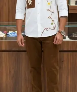 Men’s Stylish Outfit Combo – Designer Shirt with Casual Trousers