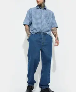 Wall Street Dark Blue Relaxed Fit Denim – US Trend Edition