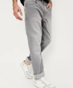 Silver Ledger – Premium Grey Tapered Jeans